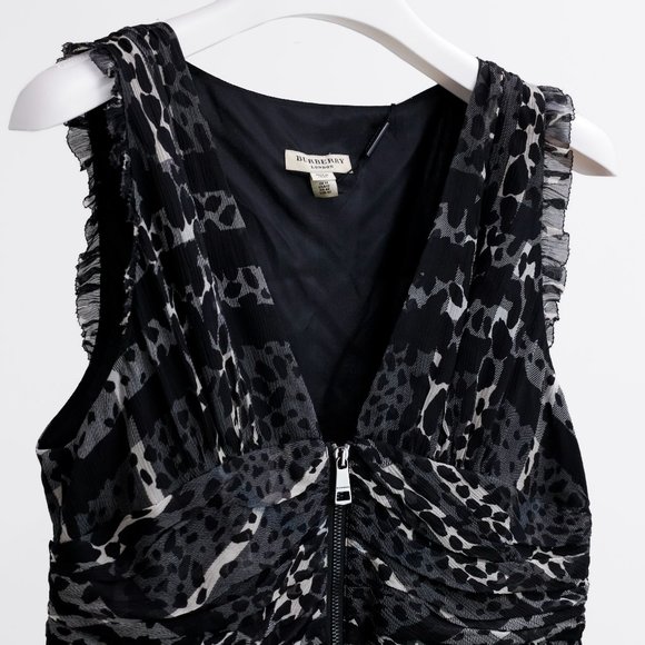 Burberry Beat Check Silk Peplum Tank - Picture 3 of 12